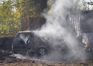 Приліт "шахедів" у Запоріжжі потрапив на відео