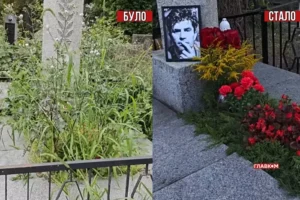 Занедбану могилу Григора Тютюнника на Байковому кладовищі приведено до ладу (фото)