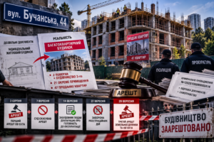 Земельний дерибан у Києві: скандальне будівництво на Бучанській, 44 знову заарештували через підробку документів